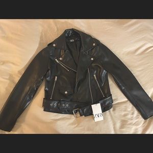 Zara Leather Moto Jacket